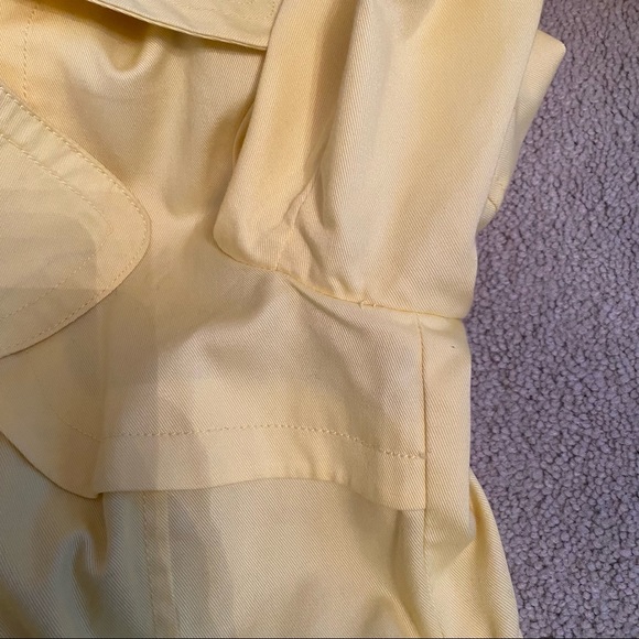 Yellow "Short Trenchcoat" Jacket Style w/ Belt - Picture 6 of 11